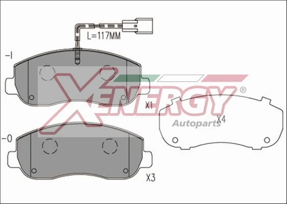Brake Pad Set, disc brake (X41179)