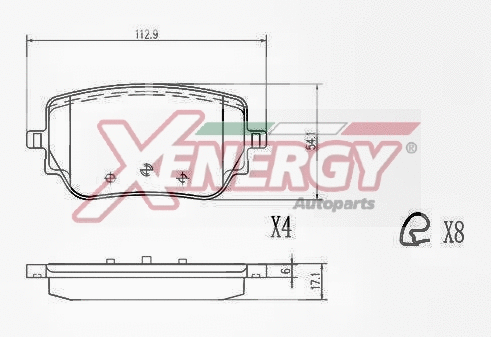 Brake Pad Set, disc brake (X41418)
