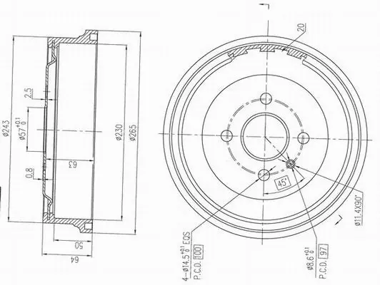 Brake Drum (X654229)