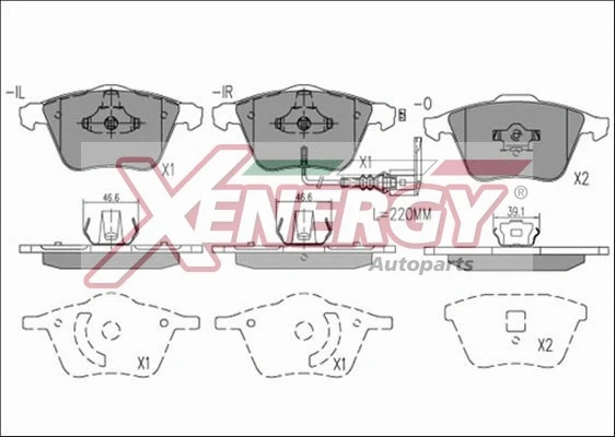 Brake Pad Set, disc brake (X40860)