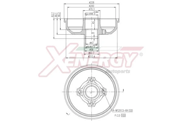 Brake Drum (X654301)