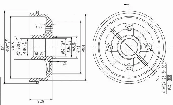 Brake Drum (X654159)