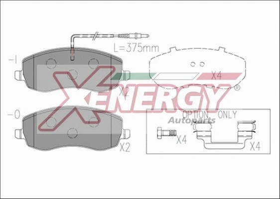 Brake Pad Set, disc brake (X41237)