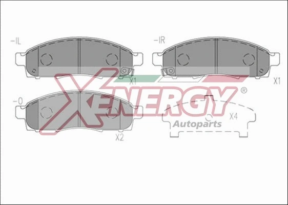Brake Pad Set, disc brake (X41239)