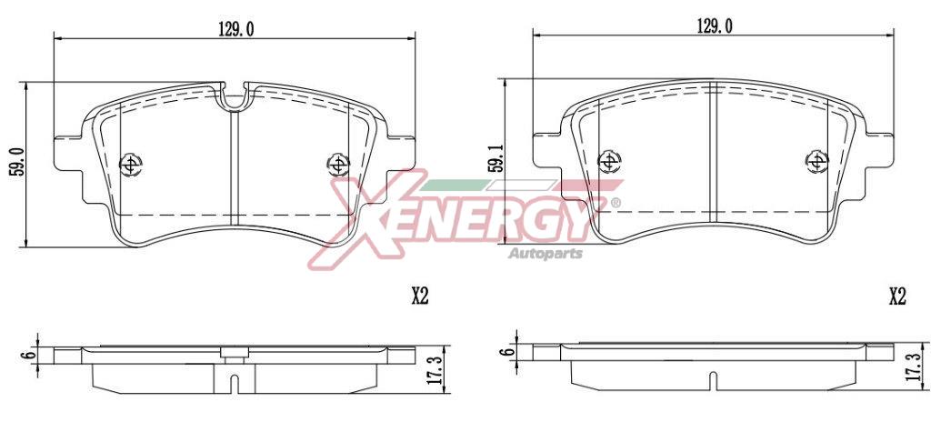 Brake Pad Set, disc brake (X41425)
