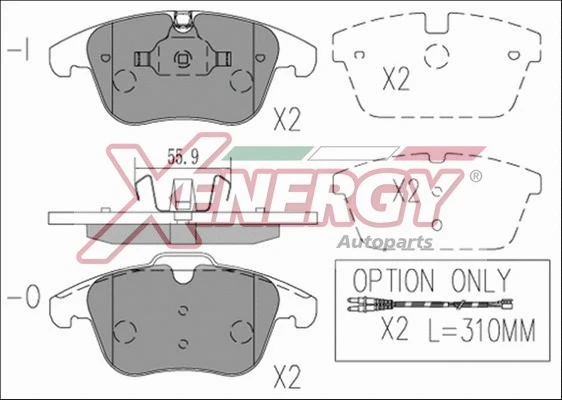 Brake Pad Set, disc brake (X41205)