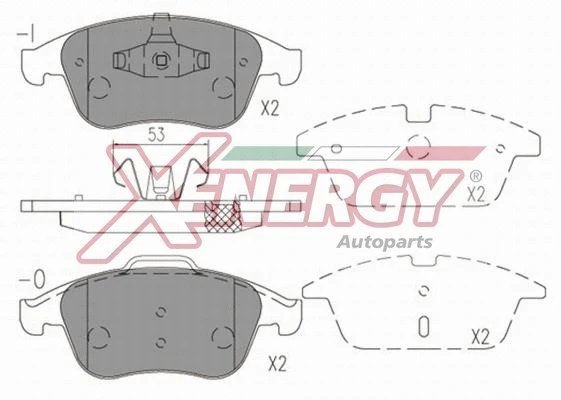 Brake Pad Set, disc brake (X41255)