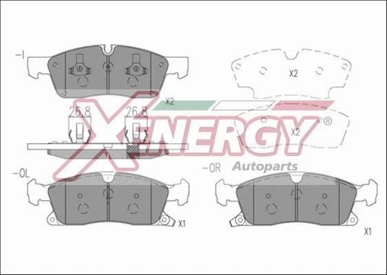 Brake Pad Set, disc brake (X41204)