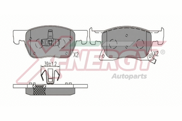 Brake Pad Set, disc brake (X41372)