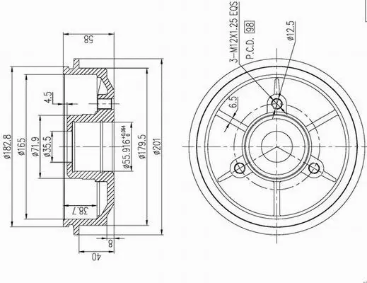 Brake Drum (X654129)