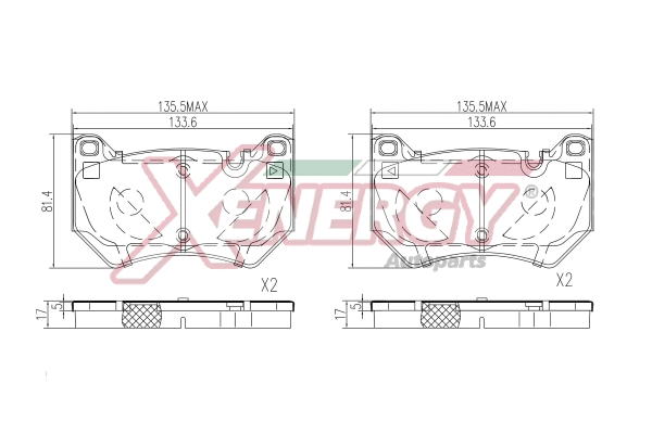Brake Pad Set, disc brake (X41400)