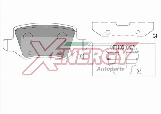 Brake Pad Set, disc brake (X41187)