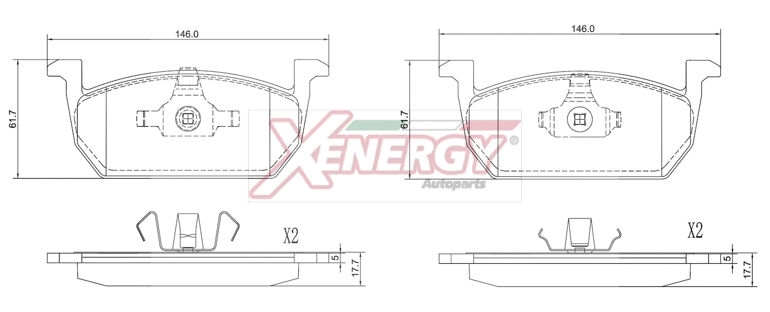 Brake Pad Set, disc brake (X41416)