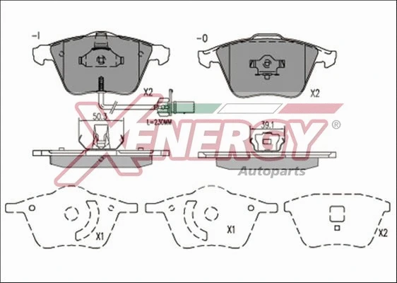 Brake Pad Set, disc brake (X40859)