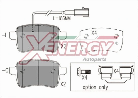 Brake Pad Set, disc brake (X41165)