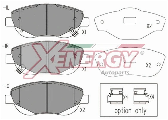 Brake Pad Set, disc brake (X41215)