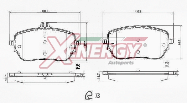 Brake Pad Set, disc brake (X41419)