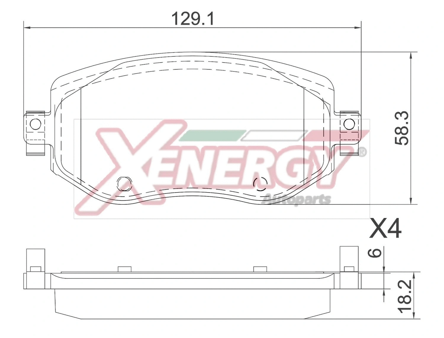 Brake Pad Set, disc brake (X41414)