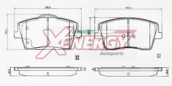 Brake Pad Set, disc brake (X41420)