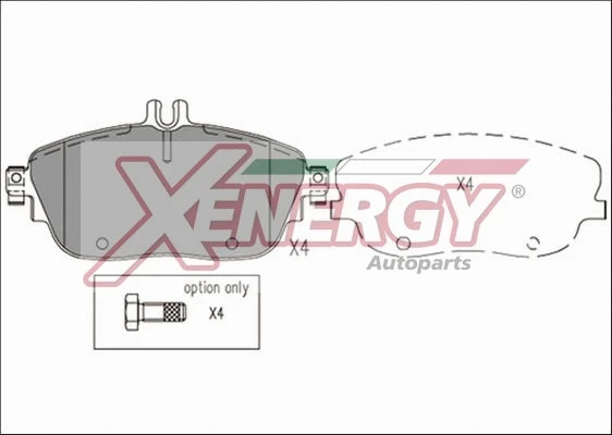 Brake Pad Set, disc brake (X41195)