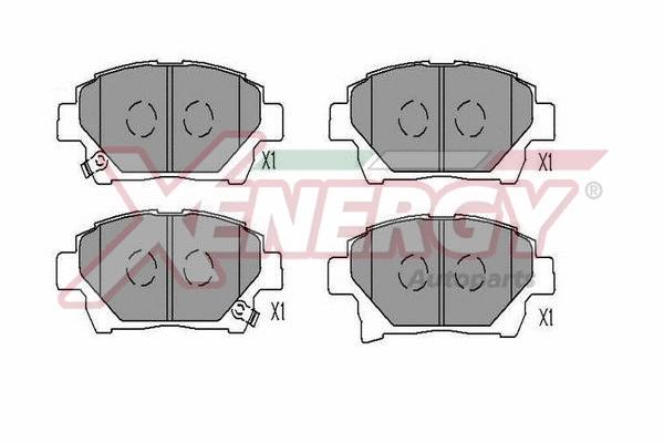 Brake Pad Set, disc brake (X41377)