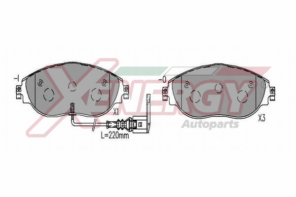 Brake Pad Set, disc brake (X41345)