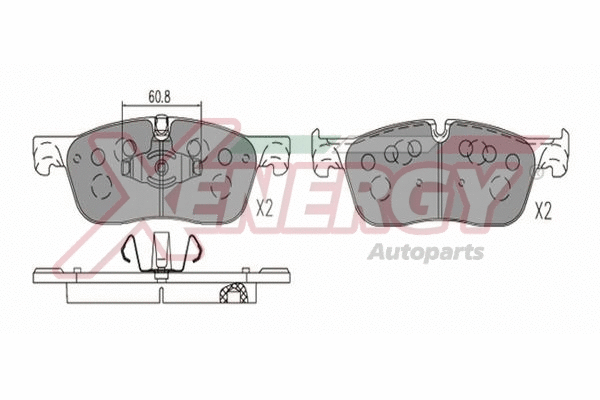 Brake Pad Set, disc brake (X41365)