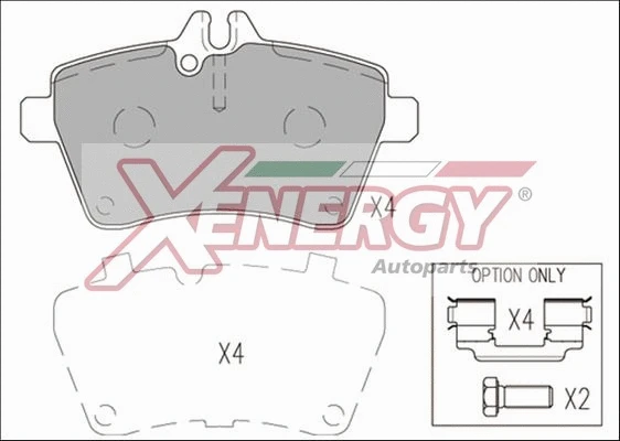 Brake Pad Set, disc brake (X41188)