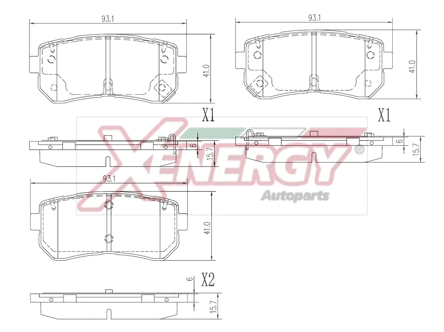 Brake Pad Set, disc brake (X41411)