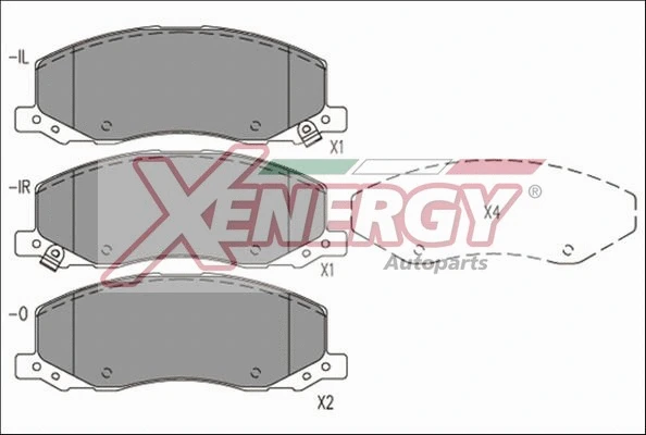 Brake Pad Set, disc brake (X41247)