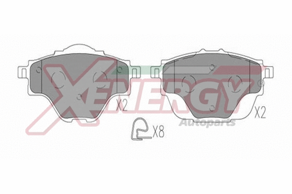 Brake Pad Set, disc brake (X41384)