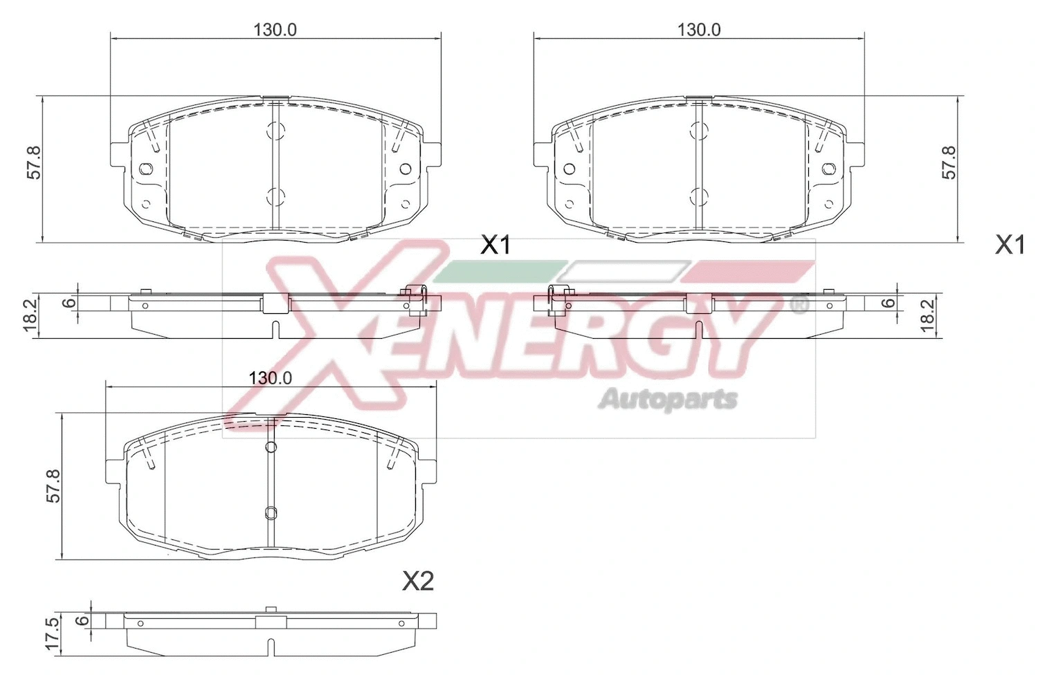 Brake Pad Set, disc brake (X41415)