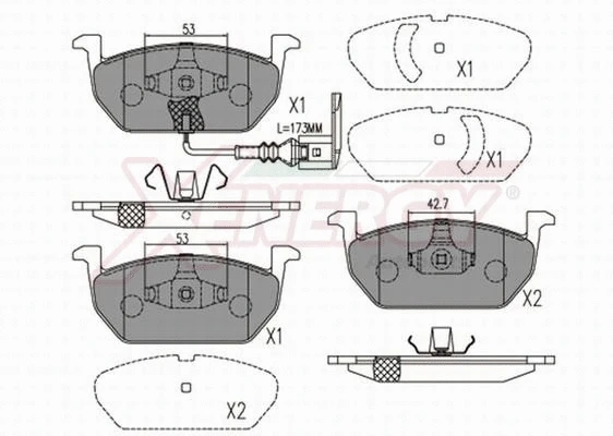Brake Pad Set, disc brake (X41285)