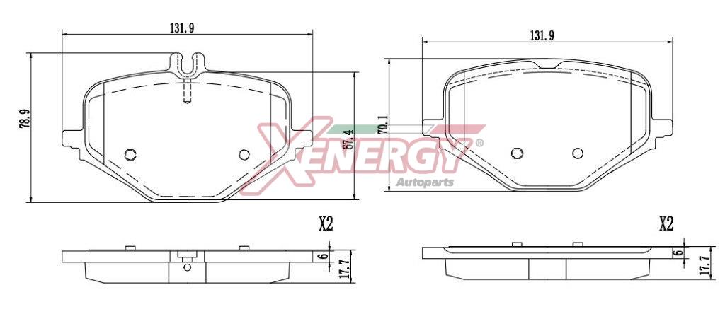 Brake Pad Set, disc brake (X41430)