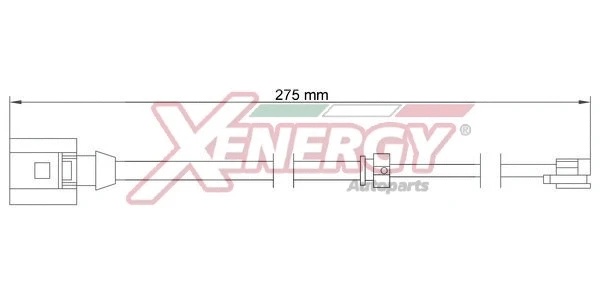 Warning Contact, brake pad wear (X70348)