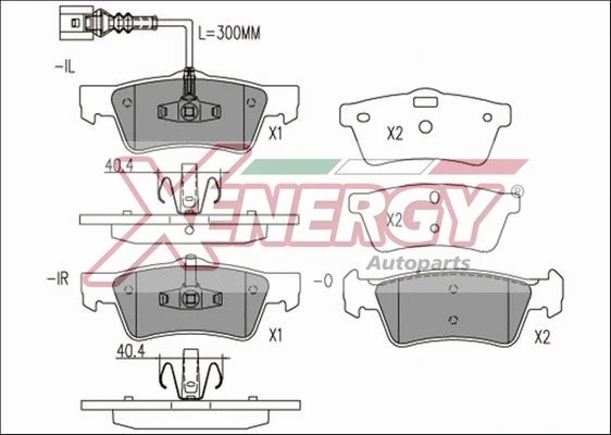 Brake Pad Set, disc brake (X41249)