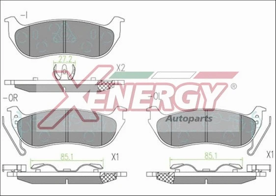 Brake Pad Set, disc brake (X41259)