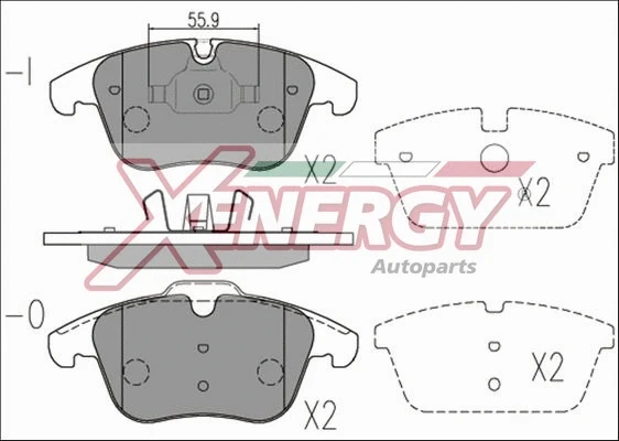 Brake Pad Set, disc brake (X41254)