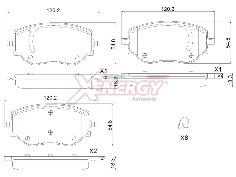 Brake Pad Set, disc brake (X41424)