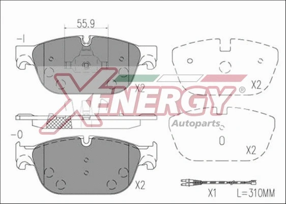 Brake Pad Set, disc brake (X41238)