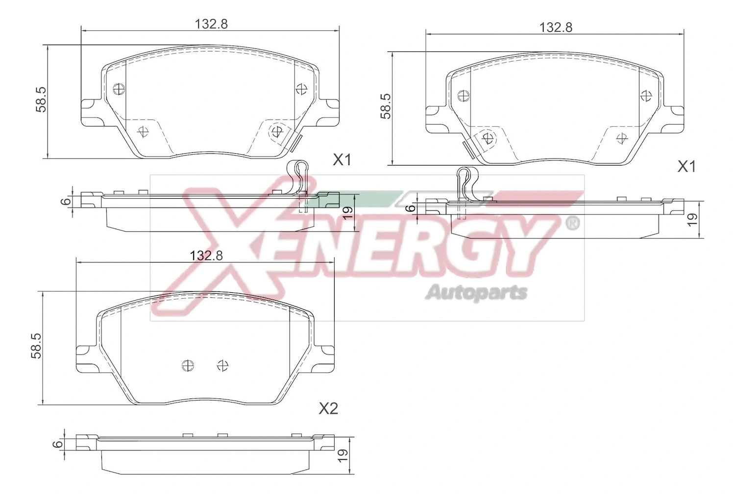 Brake Pad Set, disc brake (X41417)