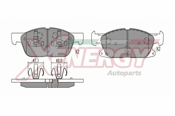 Brake Pad Set, disc brake (X41374)