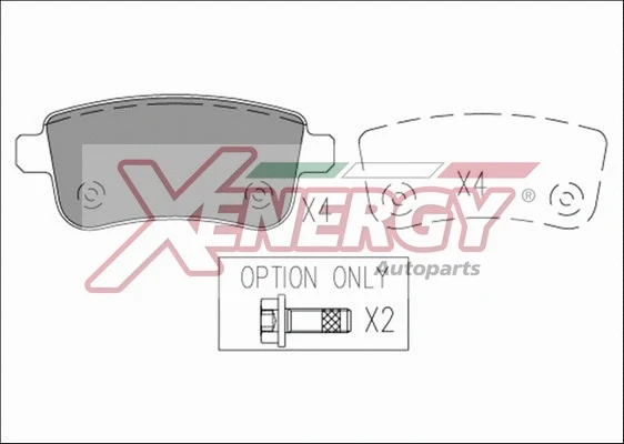 Brake Pad Set, disc brake (X41225)