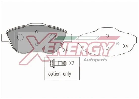 Brake Pad Set, disc brake (X41167)
