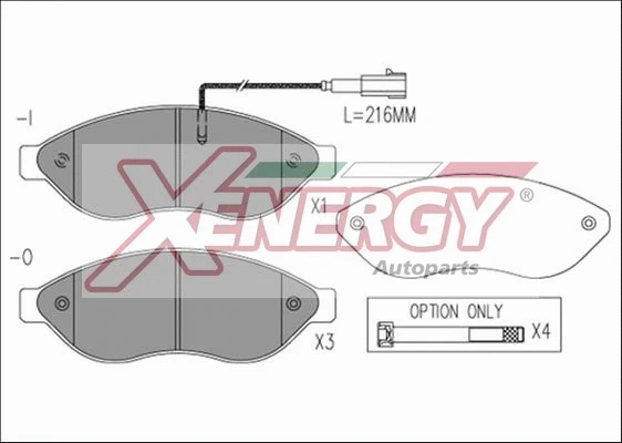 Brake Pad Set, disc brake (X41190)