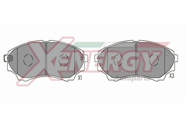 Brake Pad Set, disc brake (X41351)