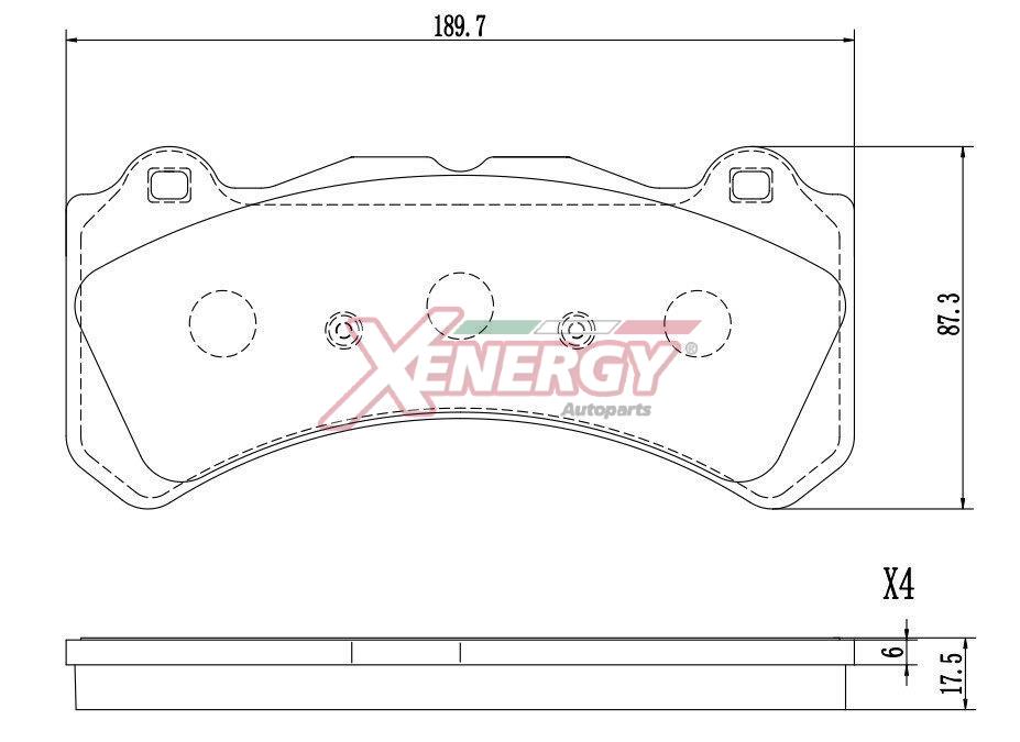 Brake Pad Set, disc brake (X41433)