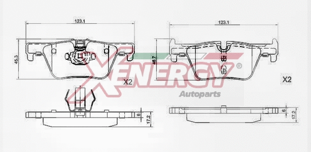Brake Pad Set, disc brake (X41423)