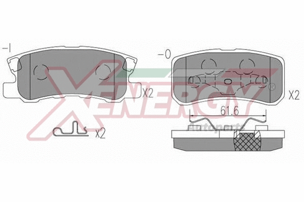 Brake Pad Set, disc brake (X41304)