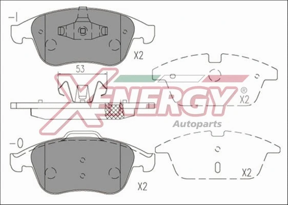 Brake Pad Set, disc brake (X41219)